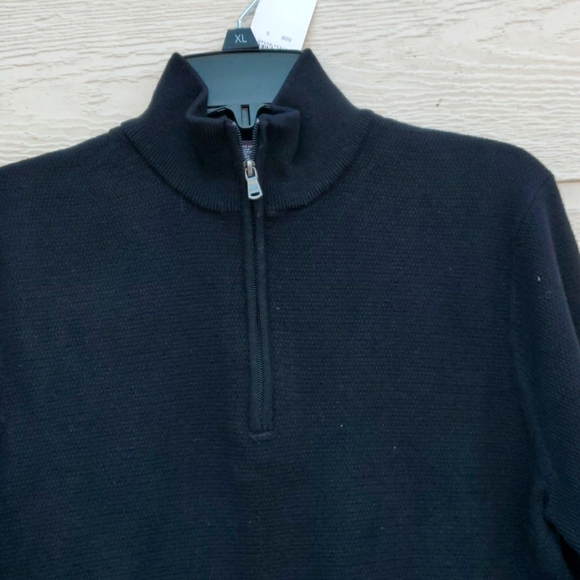 Michael kors 1/4 quarter zip pullover sweater size S color black - Picture 4 of 10